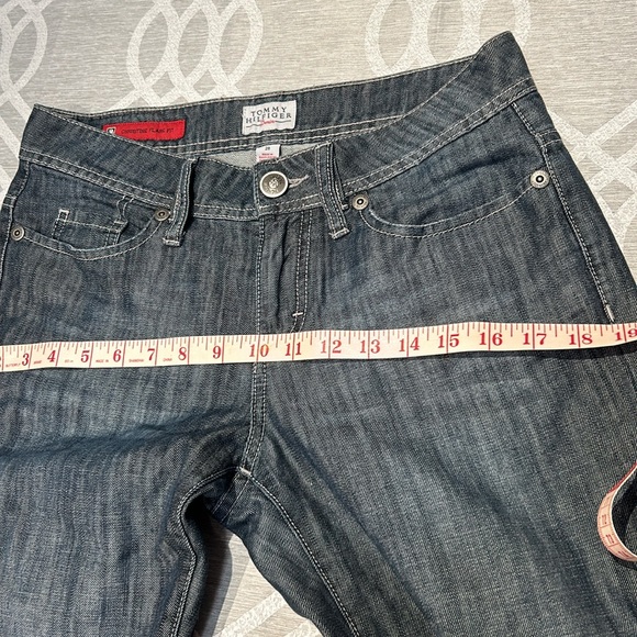 Tommy Hilfiger Jeans Women Size 28 Bootcut Fit Blue/Gray Flag - Picture 16 of 16